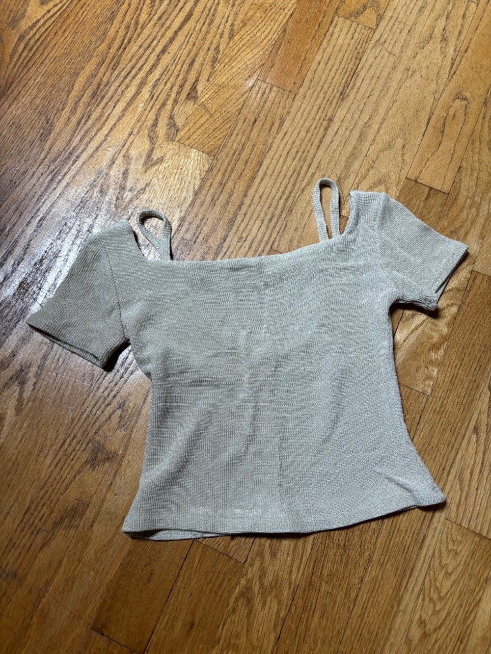 Vintage beige square neck top